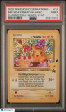 PSA 9 MINT Birthday Pikachu 24 Classic Collection Holo  Pokemon Celebrations 2c