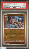 PSA 9 Geodude Master Ball Reverse Holo 074/165 151 2023 Japanese Pokemon 6a